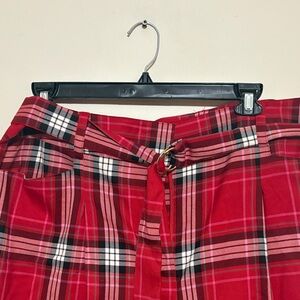 New York & Company Red Plaid Pants
